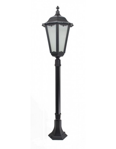 Retro Maxi lampa stojąca zewnętrzna czarna 120cm IP43